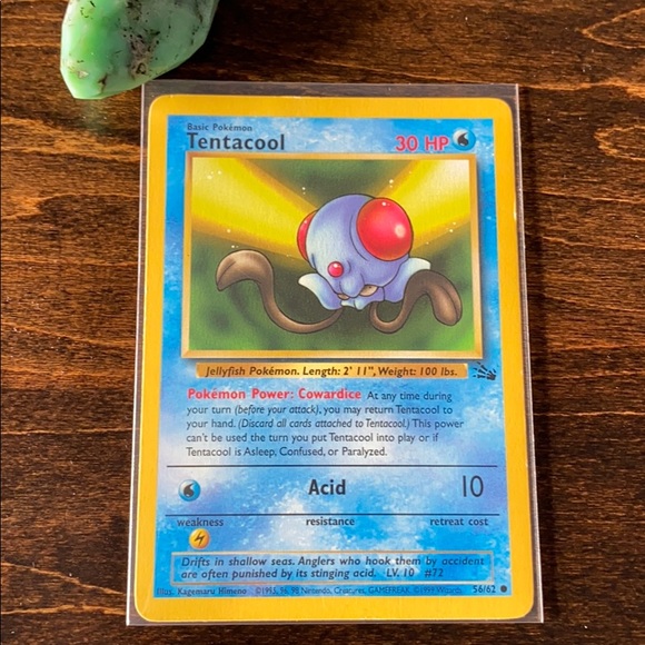 Pokemon | Toys | Pokmon Base Set Tentacool Card Fossil 5662 | Poshmark